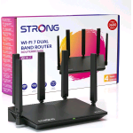 STRONG BE360 ROUTER DUAL BAND WI-FI 7 5 ANTENNE ESTERNE DESKTOP NERO