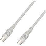 NILOX CAVO ANTENNA CONNETTORE 9.5mm (IEC 169-2) MASCHIO/FEMMINA ADATTATORE MASCHIO–MASCHIO INCLUSO CONFEZIONE 2 MT BIANCO