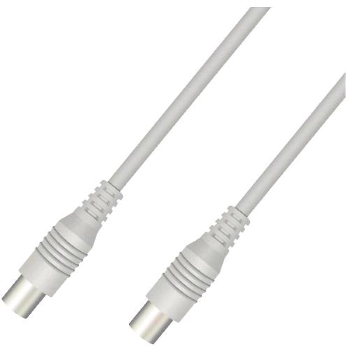 NILOX CAVO ANTENNA CONNETTORE 9.5mm (IEC 169-2) MASCHIO/FEMMINA ADATTATORE MASCHIO–MASCHIO INCLUSO CONFEZIONE 2 MT BIANCO (RETAIL PACK)