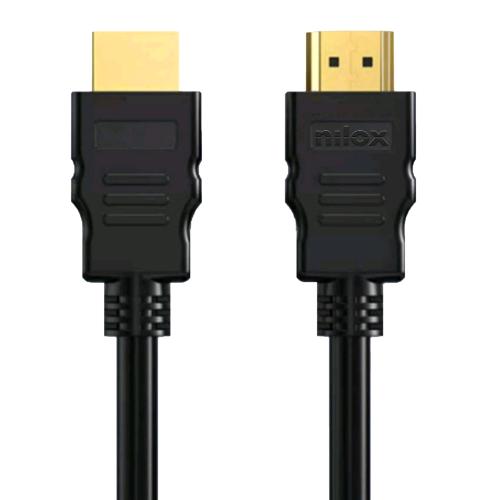 NILOX CAVO HDMI 1.4 CON ETHERNET 4K 30Hz 19 PIN CONTATTI DORATI MASCHIO/MASCHIO SUPPORTO AUDIO RETURN CHANNEL 2 MT NERO (RETAIL PACK)