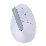 NILOX MOUSE OTTICO VERTICALE WIRELESS RICARICABILE DUAL BLUETOOTH 5.2 + RF 2.4GHz 6 PULSANTI 1.6000 DPI REGOLABILI ILLUMINAZIONE RGB ERGONOMICO RICARICABILE TRAMITE PORTA USB-C CAVO INCLUSO BIANCO