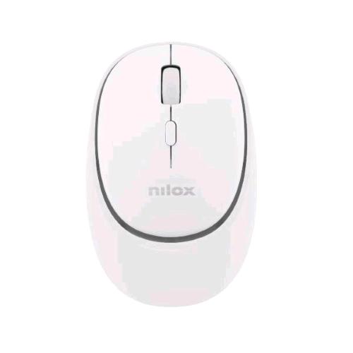 NILOX MOUSE OTTICO VERTICALE WIRELESS RICARICABILE DUAL BLUETOOTH 5.2 + RF 2.4GHz 4 PULSANTI 2 DEI QUALI SILENZIOSI 1.6000 DPI REGOLABILI RICARICABILE TRAMITE PORTA USB-C CAVO INCLUSO BIANCO