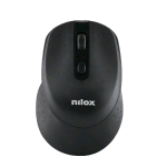 NILOX MOUSE ERGONOMICO OTTICO WIRELESS 2.4GHz 4 PUSLANTI DI CUI 2 SILENZISI 1.600 DPI NERO
