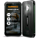HAMMER H RANGER OUTDOOR RUGGED DUAL SIM 6" 256GB RAM 8GB IP69 NFC BATTERIA SOSTITUIBILE 4G LTE ITALIA NERO