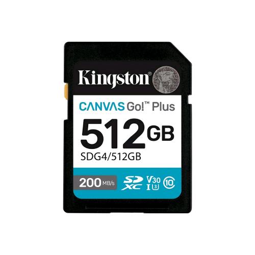 KINGSTON CANVAS GO! PLUS SDXC 512GB VIDEO CLASS V30 / UHS-I U3 / CLASS10   UHS-I SDXC