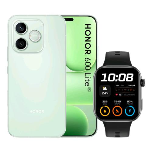 HONOR 600 LITE 5G DUAL SIM 6.6" OCTA CORE 256GB RAM 8GB 5G ITALIA SPROUT GREEN + WATCH 2i SMARWATCH BLACK