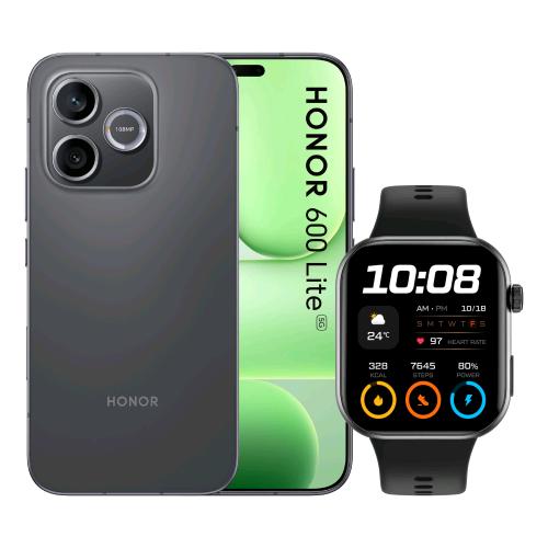 HONOR 600 LITE 5G DUAL SIM 6.6" OCTA CORE 256GB RAM 8GB 5G ITALIA VELVET BLACK + WATCH 2i SMARWATCH BLACK