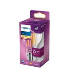 PHILIPS LAMPADINA LED A GOGGIA FILAMENTO TRASPARENTE 100W A60 E27 2700K CONSUMO 10.5W LUCE CALDA