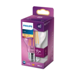 PHILIPS LAMPADINA LED A GOGGIA FILAMENTO TRASPARENTE 75W A60 E27 2700K CONSUMO 8,5W LUCE CALDA
