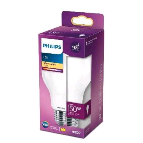 PHILIPS LAMPADINA LED A GOGGIA SMERIGLIATA 150W A67 E27 2700K CONSUMO 17.5W LUCE CALDA