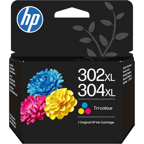 HP 302XL/304XL TRI COLOR CARTUCCIA INK CIANO MAGENTA GIALLO ALTA RESA 7 ML