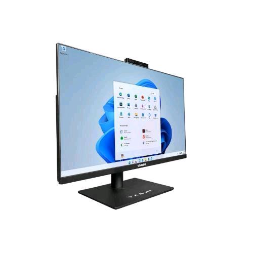 YASHI VICTORY AY24808 ALL IN ONE 24" i5-14450HX RAM 16GB-SSD 512GB NVMe-INTEL UHD GRAPHICS-WEB CAM 5MPx ALTOPARLANTI-WI-FI 6 + GIGABIT LAN-TASTIERA MOUSE WIN 11 PROF NERO