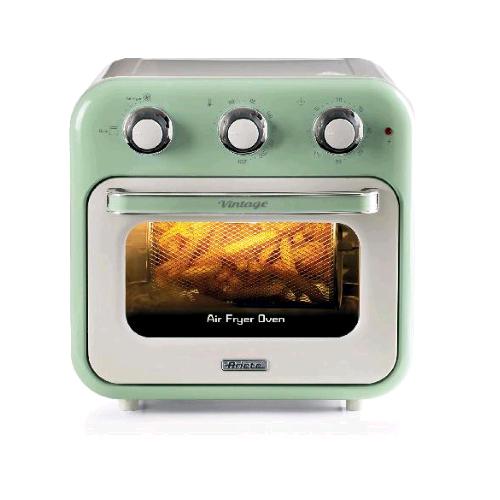 ARIETE 4632 VINTAGE FRIGGITRICE AD ARIA E FORNO 16LT 2 IN 1 1400W CON TIMER E ACCESSORI VERDE 