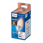 PHILIPS SMART WIZ LAMPADINA LED A OLIVA A FILAMENTO SMERIGLIATA DIMMERABILE 40W C37 E14 CONSUMO 4.9W LUCE CALDA E FREDDA  