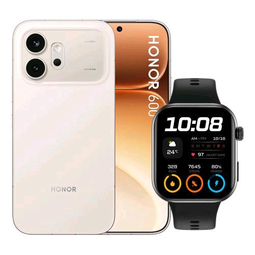 HONOR 600 5G DUAL SIM 6.57" OCTA CORE 512GB RAM 8GB 5G ITALIA GOLD + WATCH 2i SMARWATCH BLACK