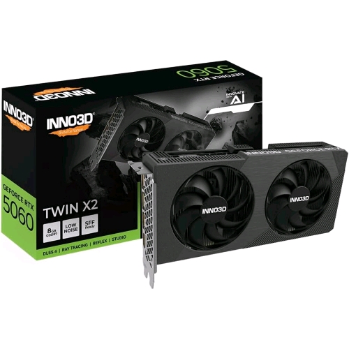INNO3D NVIDIA GEFORCE RTX 5060 TWIN X2 8GB GDDR7 128BIT DUAL FAN PCIe 5.0 1 x HDMI 3 x DISPLAYPORT