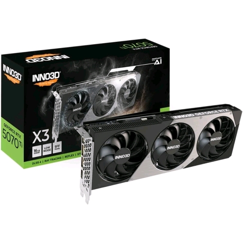 INNO3D NVIDIA GEFORCE RTX 5070 Ti X3 16GB GDDR7 AI DLSS4 256BIT PCIe 5.0 TRIPLE FAN 1 x HDMI 3 x DISPLAYPORT