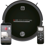 HOOVER H-GO 300 HYDRO PRO ROBOT ASPIRAPOLVERE LAVAPAVIMENTI WI-FI 2 SERBATOIO TELECOMANDO E BASE DI RICARICA COMPATIBILE ALEXA 120 SENSORE ANTICADUTA NERO