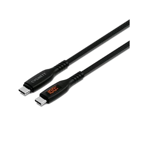 CYGNETT CAVO USB-C CON DISPLAY 100 W MASCHIO/MASCHIO 1 MT NERO