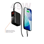 CYGNETT ENCORE POWER BANK 10.000mAh CON DISPLAY 2 x USB-C 45 W 1 x USB-A 18 W CAVO USB-C 40 cm INCLUSO GRAPHITE