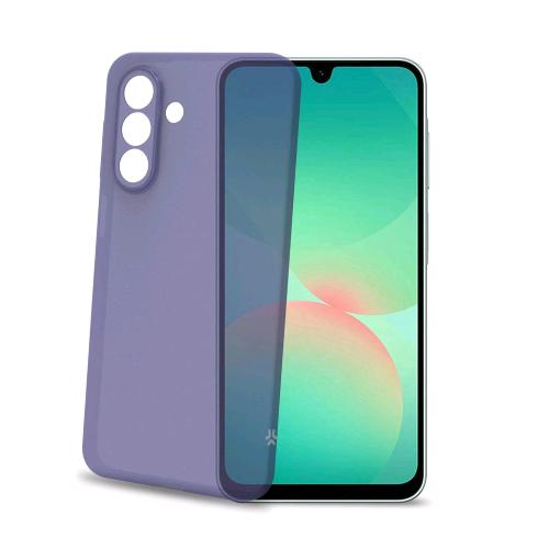 CELLY SAMSUNG GALAXY A27 5G COVER MORBIDA IN TPU CON TASTI E BORDO FOTOCAMERA COLORE A CONTRASTO EFFETTO SABBIATO COLORE TRASPARENTE VIOLET