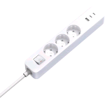 XIAOMI POWER STRIP MULTIPRESA ELETTRICA CON INTERRUTTORE 3 SCHUKO + 2 x USB-C 20 W 1 x USB-A 18 W CAVO 1.5 MT BIANCO 
