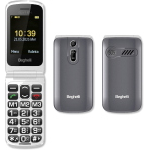 BEGHELLI SLV18N ECO DUAL SIM 2.4" EASY PHONE A CONCHIGLIA TASTI GRANDI RETROILLUMINATI TASTO SOS BLOCCO CHIAMATE FOTOCAMERA TORCIA RADIO GRIGIO
