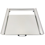 BRAVO CARLITOS SUPPORTO PER LAVATRICE E ASCIUGATRICE, ACCIAIO, 60X32 CM, CON PIANO ESTRAIBILE, CINGHIA DI SICUREZZA, CARICO MASSIMO 70 KG