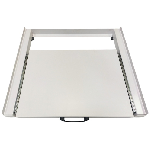 BRAVO CARLITOS SUPPORTO PER LAVATRICE E ASCIUGATRICE, ACCIAIO, 60X32 CM, CON PIANO ESTRAIBILE, CINGHIA DI SICUREZZA, CARICO MASSIMO 70 KG