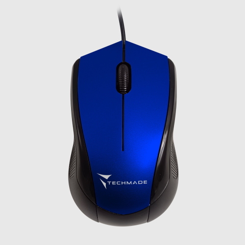 TECHMADE TM-XJ15-BL MOUSE OTTICO USB NERO/BLU ELETTRICO