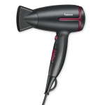 BEURER HC 25 LIMITED EDITION PHON ASCIUGACAPELLI PIEGHEVOLE DA VIAGGIO 1.600 W 2 IMPOSTAZIONI DI CALORE E 2 VELOCITA' NERO FUCSIA