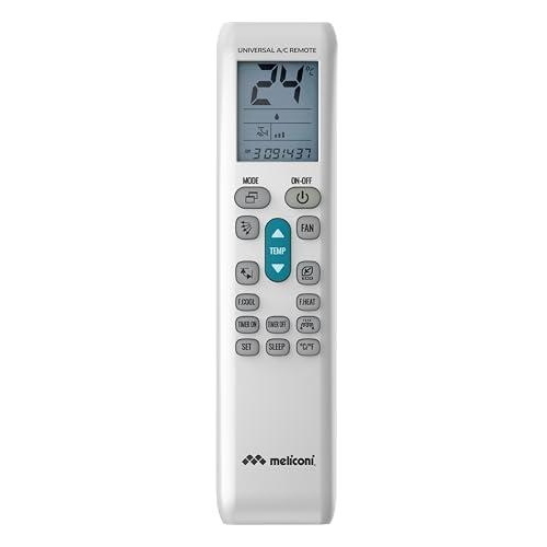 MELICONI AC50 - TELECOMANDO UNIVERSALE PER CLIMATIZZATORI, COMPATIBILE CON QUASI TUTTI I MODELLI, MEMORIA PERMANENTE E FUNZIONI PRINCIPALI