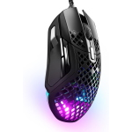 STEELSERIES AEROX 5 MOUSE GAMING RGB CON GUSCIO FORATO DESIGN ULTRALEGGERO RESISTENTE ALL'ACQUA SENSORE OTTICO TRUEMOVE AIR DA 18K DPI NERO