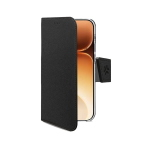 CELLY HONOR 600 PRO CUSTODIA A LIBRO IN SIMILPELLE CON CHIUSURA FLAP MAGNETICO SLOT PER CARTE E FUNZIONE STAND COLORE NERO