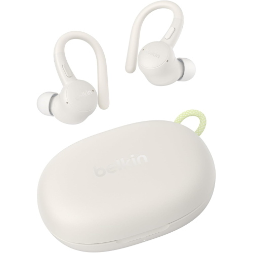 BELKIN SOUNDFORM ACTIVEFIT AURICOLARI BLUETOOTH MICROFONO INTEGRATO RICARICA RAPIDA USB-C 36 ORE DI AUTONOMIA IP54 SABBIA