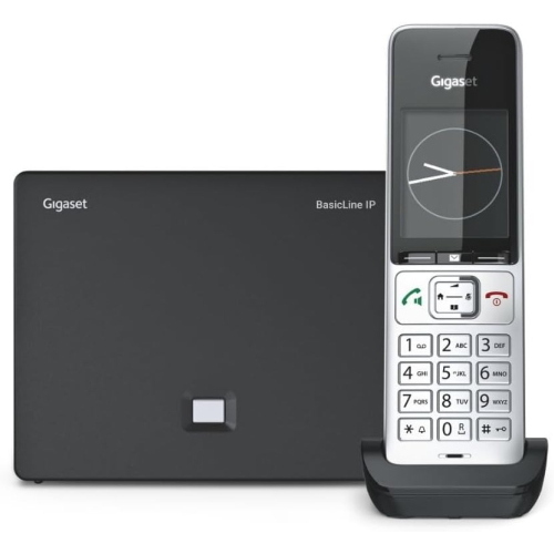 GIGASET BASICLINE IP + COMFORT 500HX TELEFONO IP DECT IDENTIFICATORE DI CHIAMATA CON RICEVITORE