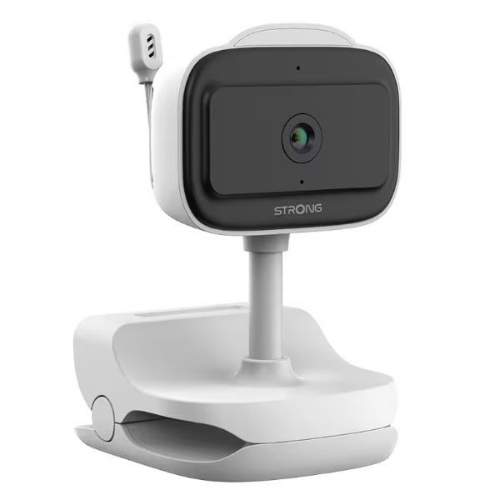 STRONG DOVY BABYCAM TELECAMERA IP A BATTERIE MONITORAGGIO BAMBINI 2K 3MPx VISIONE NOTTURNA LUCE NOTTURNA MULTICOLORE 14 NINNE NANNE RILASSANTI BIANC 