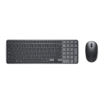 DELL PRO 7 KM746 SET MOUSE + TASTIERA COMPACT QWERTY RICARICABILI DUAL MODE RF 2.4GHz + BLUETOOTH GRIGIO NERO