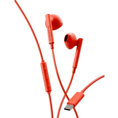 URBANISTA SAN FRANCISCO 2 AURICOLARI CON MICROFONO USB-C CANCELLAZIONE ADATTIVA DEL RUMORE FINO A 45dB CHIAMATE E MUSICA ARANCIONE