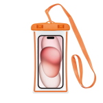 CELLY SPLASHBAG 24 CUSTODIA WATERPROOF IPX8 PER SMARTPHONE FINO A 6.7" PROETEGGE IL TELEFONO DA ACQUA SABBIA E GRAFFI TRASPARENTE ORANGE