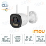 IMOU BULLET 3 PRO 3K TELECAMARA VIDEOSORVEGLIANZA WI-FI DA ESTERNO 5MPx VISIONE FULL COLOR CON AI IP67 SIRENA 110dB AUDIO BIDIREZIONALE