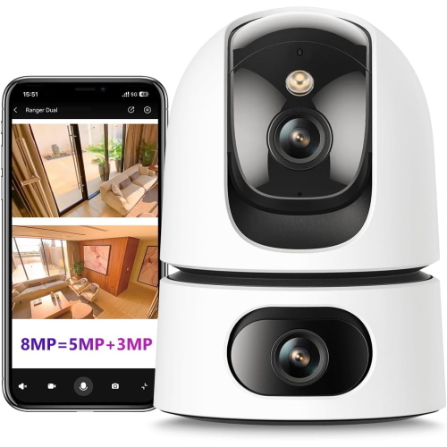 IMOU RANGER DUAL TELECAMERA DI VIDEOSORVEGLIANZA DA INTERNO WI-FI 6MPx DOPPIA OTTICA ZOM DIGITALE 8x AUDIO BIDIREZIONALE