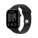 APPLE WATCH SERIES 12 2026 GPS CASSA 46mm IN ALLUMINIO NERO CON CINTURINO SPORT NERO S/M