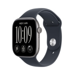 APPLE WATCH SERIES 12 2026 GPS CASSA 46mm IN ALLUMINIO GRIGIO SIDERALE CON CINTURINO SPORT BLU MARINO M/L