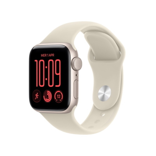 APPLE WATCH SE 3 2026 GPS CASSA 40mm IN ALLUMINIO GALASSIA CON CINTURINO SPORT SABBIA S/M