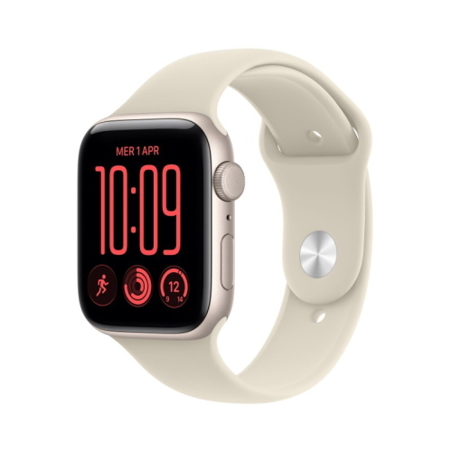 APPLE WATCH SE 3 2026 GPS CASSA 44mm IN ALLUMINIO GALASSIA CON CINTURINO SPORT SABBIA M/L