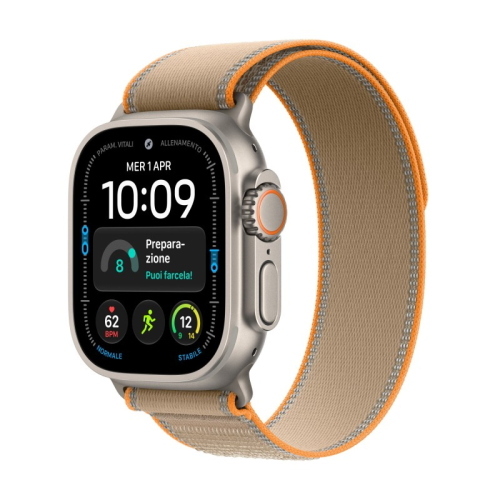 APPLE WATCH ULTRA 4 2026 GPS + CELLULAR 5G CASSA 49mm IN TITANIO NATURALE CON LOOP SABBIA S/M