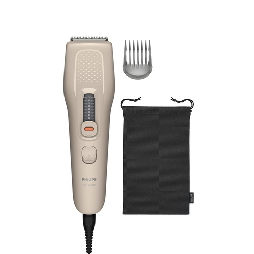 PHILIPS SERIE 3000 TAGLIACAPELLI REGOLABARBA TRIM AND FLOW TECNOLOGIA DUALCUT 9 IMPOSTAZIONI CON INCREMENTO DI 3mm BEIGE