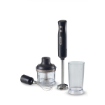 ARIETE 601 FRULLATORE A IMMERSIONE CON TRITATUTTO 700 W 2 VELOCITA' LAME IN ACCIAIO INOX CON BICCHIERE ED ACCESSORI