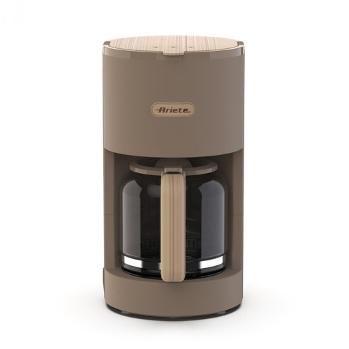 ARIETE 1394 BREAKFAST WOOD MACCHINA PER CAFFE' AMERICANO CON FILTRO 12 TAZZE 900 W DESIGN RETRO' TORTORA